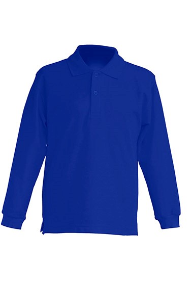 KID POLO UNISEX BAMBINO MANICA LUNGA ( JHK T-SHIRT ) royal